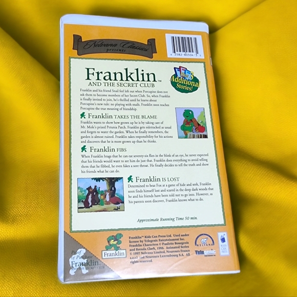 Franklin And The Secret Club VHS Clamshell Case Vintage - Picture 2 of 3
